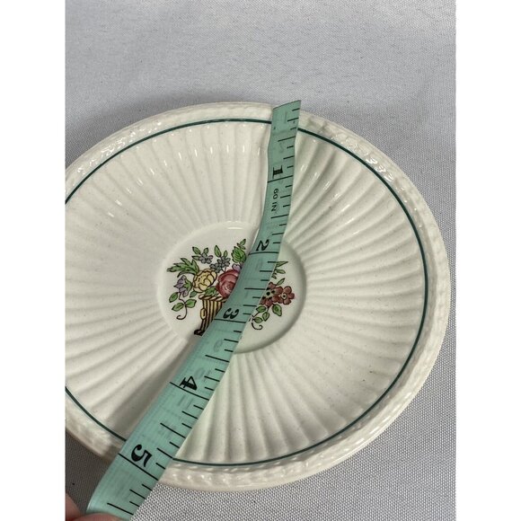 Wedgwood Belmar Demitasse/Espresso Cup Saucer Floral Basket Etruria England - Picture 5 of 10